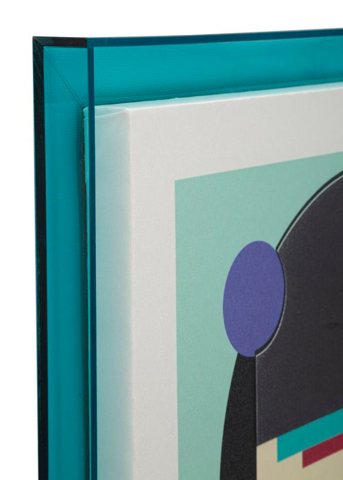 Print op gelakt canvas met acryl frame cm 50x3,3x70