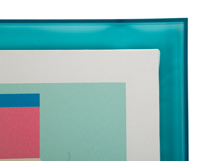 Print op gelakt canvas met acryl frame cm 50x3,3x70