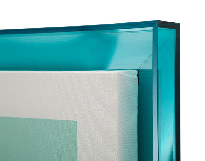 Print op gelakt canvas met acryl frame cm 50x3,3x70