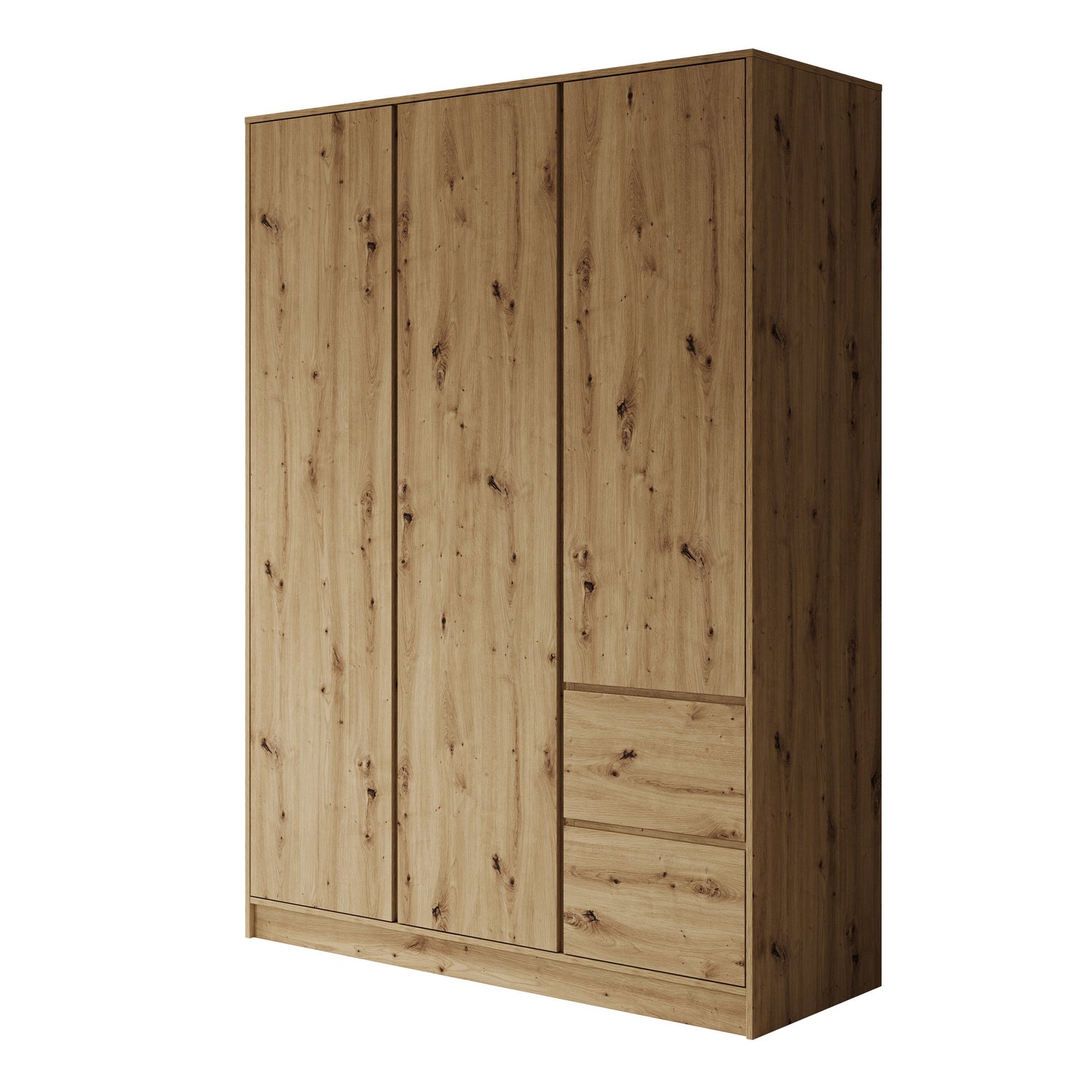 Meubella - Kledingkast Brett - Eiken - 147 cm