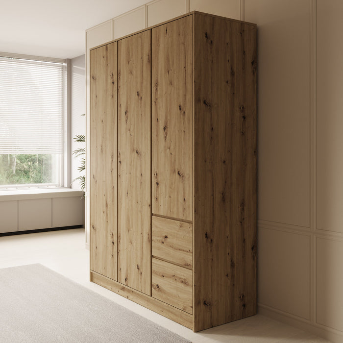 Meubella - Kledingkast Brett - Eiken - 147 cm