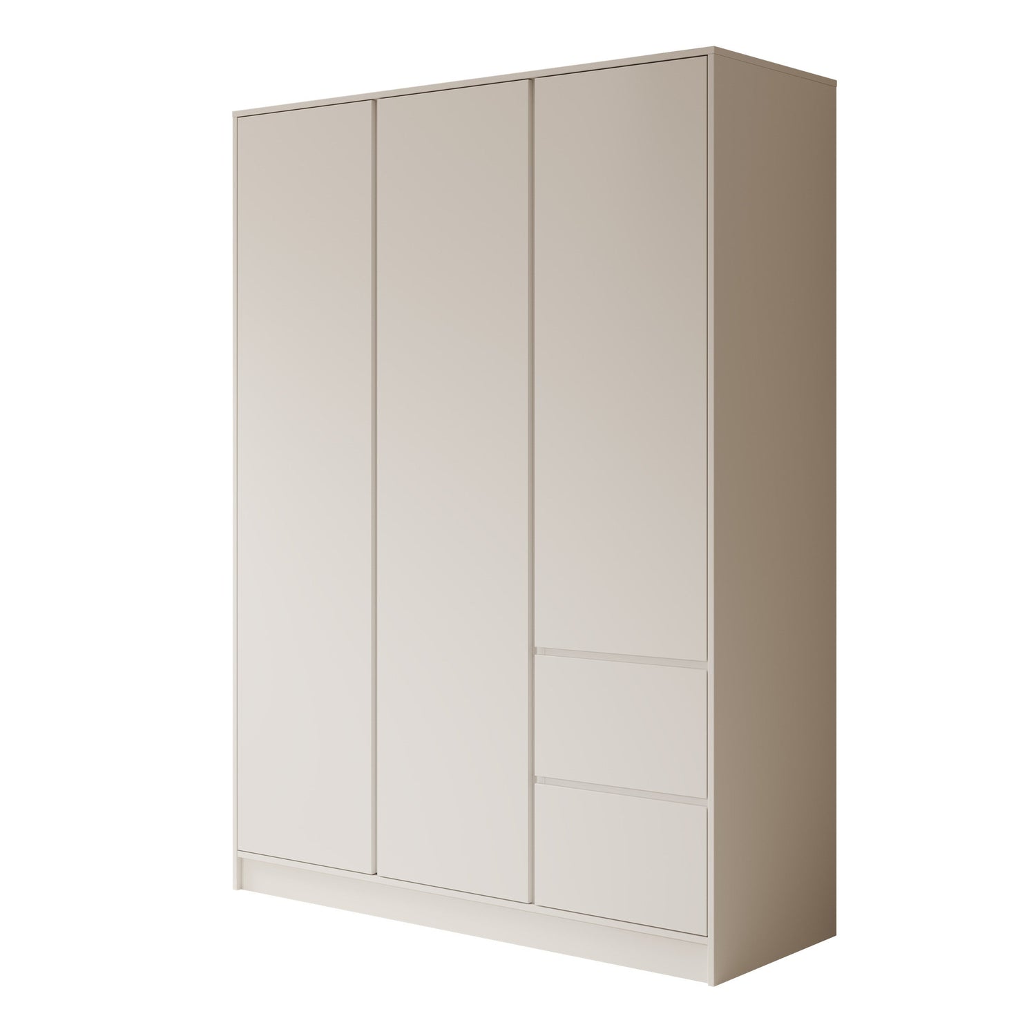 Meubella - Kledingkast Brett - Wit - 147 cm