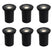 QAZQA Set van 6 moderne buiten grondspots zwart 35 mm verstelbaar