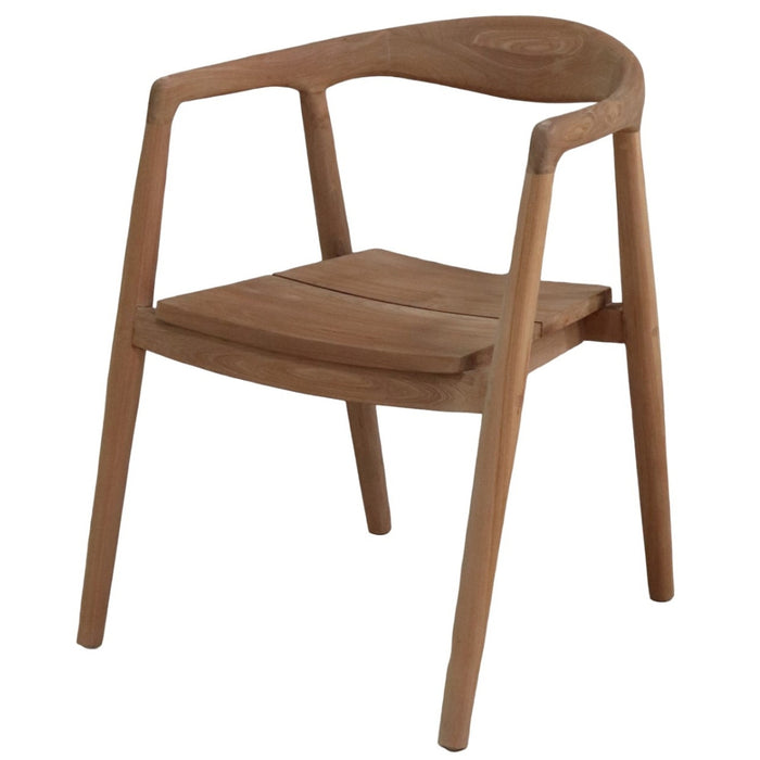 DÉJA Living - Tuinstoel Naturel Teakhout - Zithoogte 47cm - Liva - Set van 2