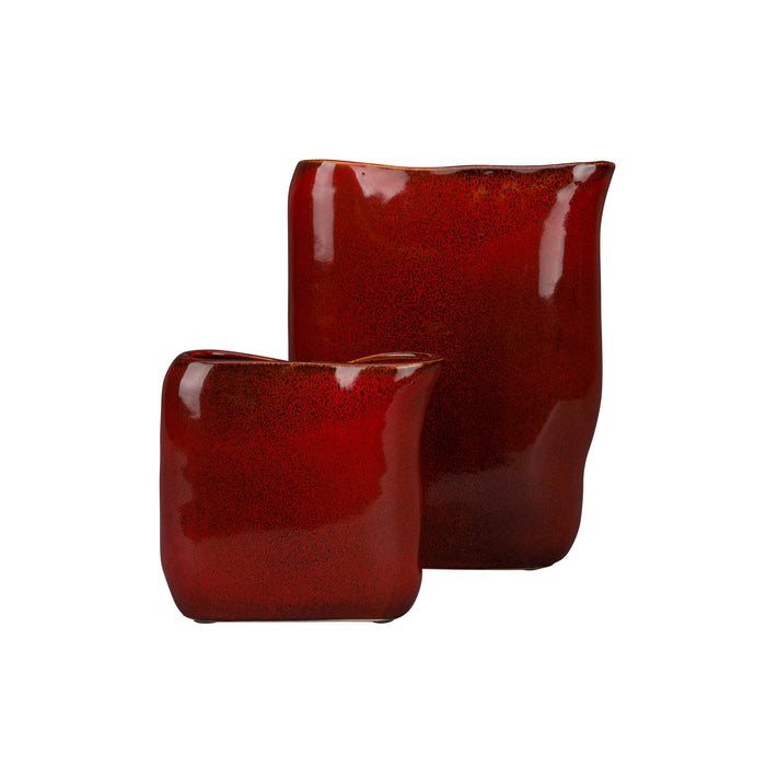 Dutchbone Edna Vaas 24 cm Rood