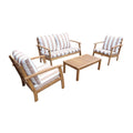 sweeek - Houten loungeset, 4 zitplaatsen