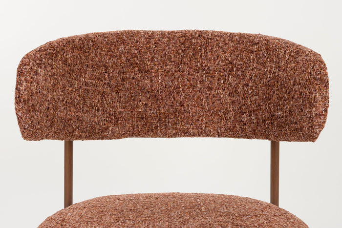 Giga Meubel - Eetkamerstoel Oranje - Metaal - Claes - Set van 2