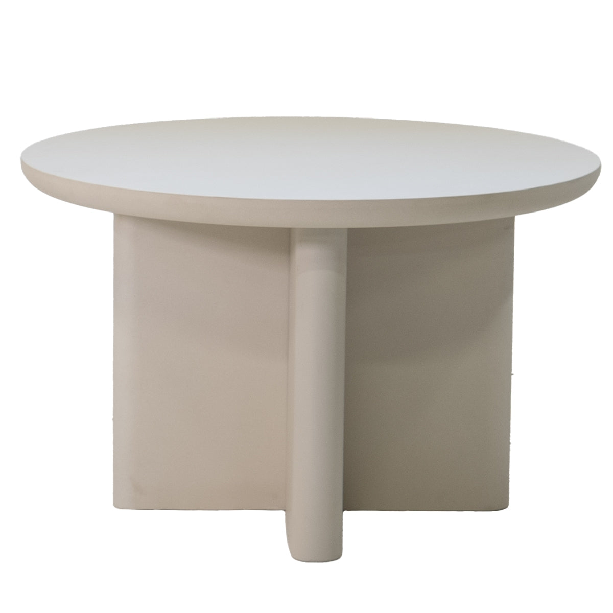Giga Meubel - Tuintafel Rond 120cm - Beige betonlook - Acryl Coating - Miso