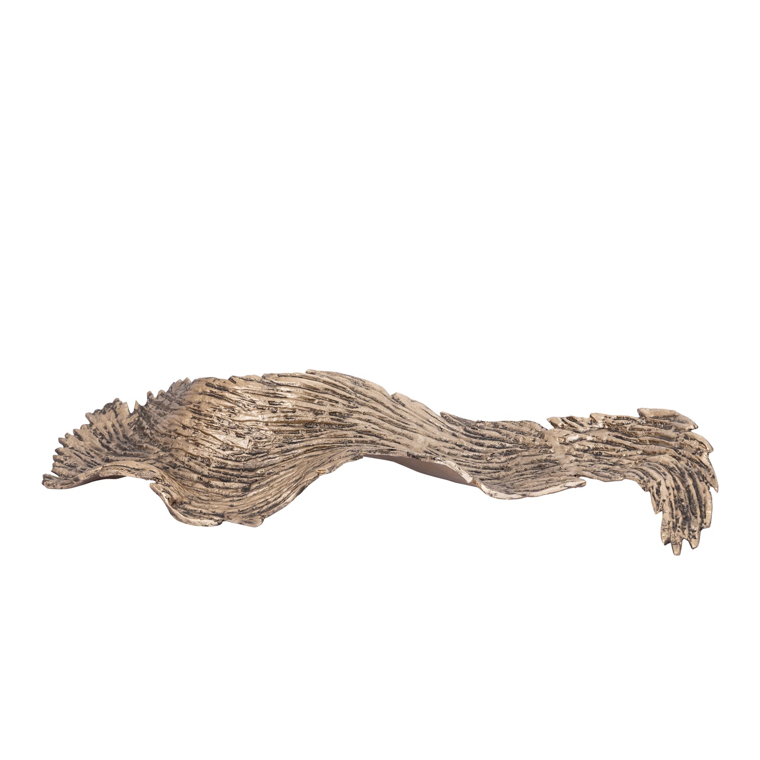 PTMD Aitana Gold Casted Alu Wavy Bowl Large