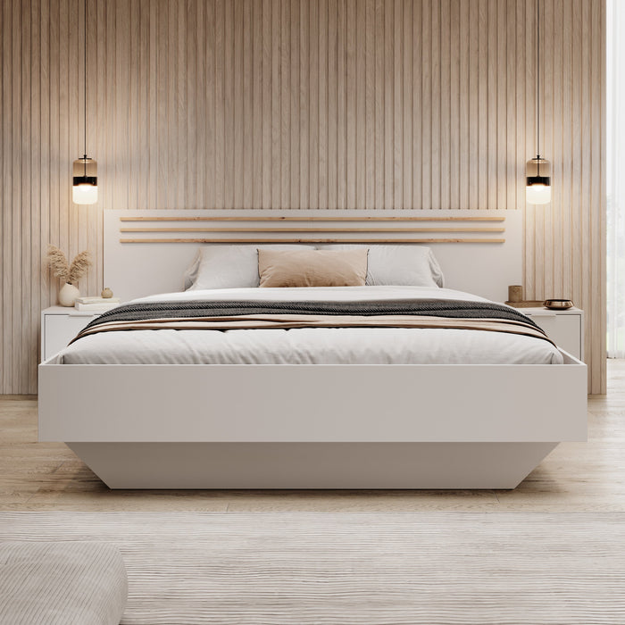 Meubella - Tweepersoonsbed Franklin - Wit - 180x200 cm