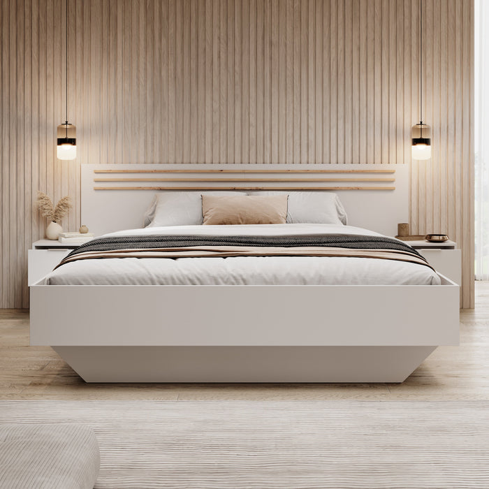 Meubella - Tweepersoonsbed Franklin - Wit - 180x200 cm