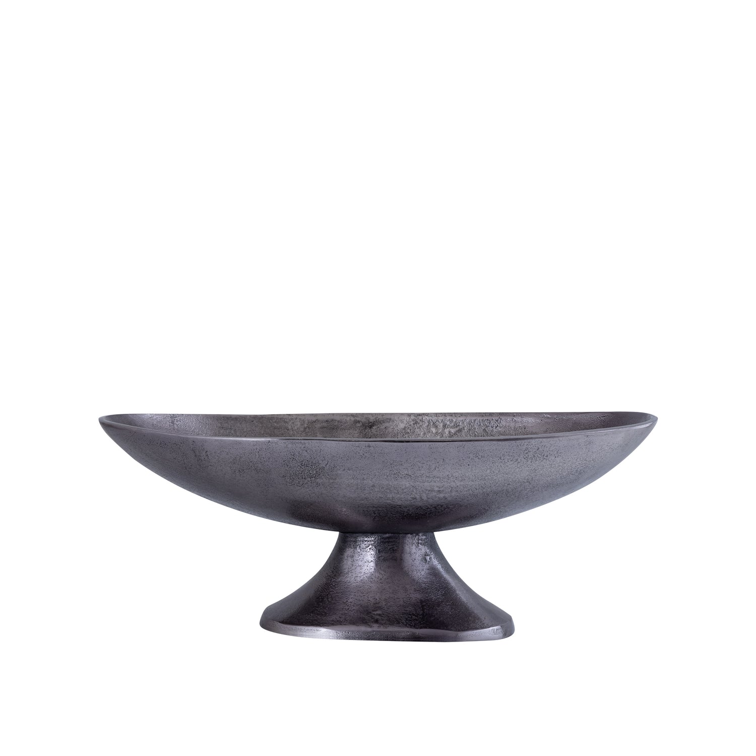 PTMD Loman Black Casted Alu Oval Bowl On Base S