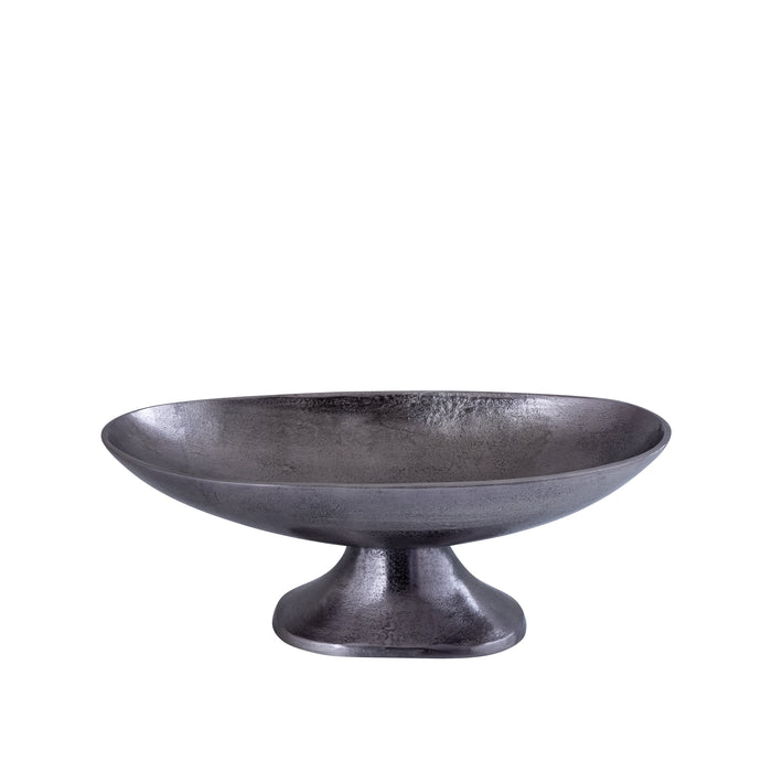 PTMD Loman Black Casted Alu Oval Bowl On Base S