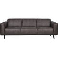 WOOOD Statement 3-Zits Bank - Lederlook - Donkergrijs - 77x230x93