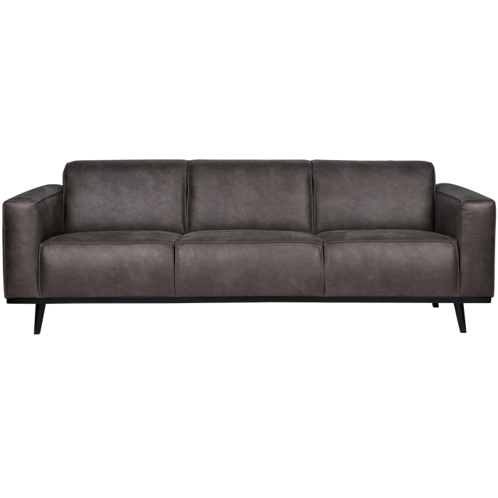 WOOOD Statement 3-Zits Bank - Lederlook - Donkergrijs - 77x230x93