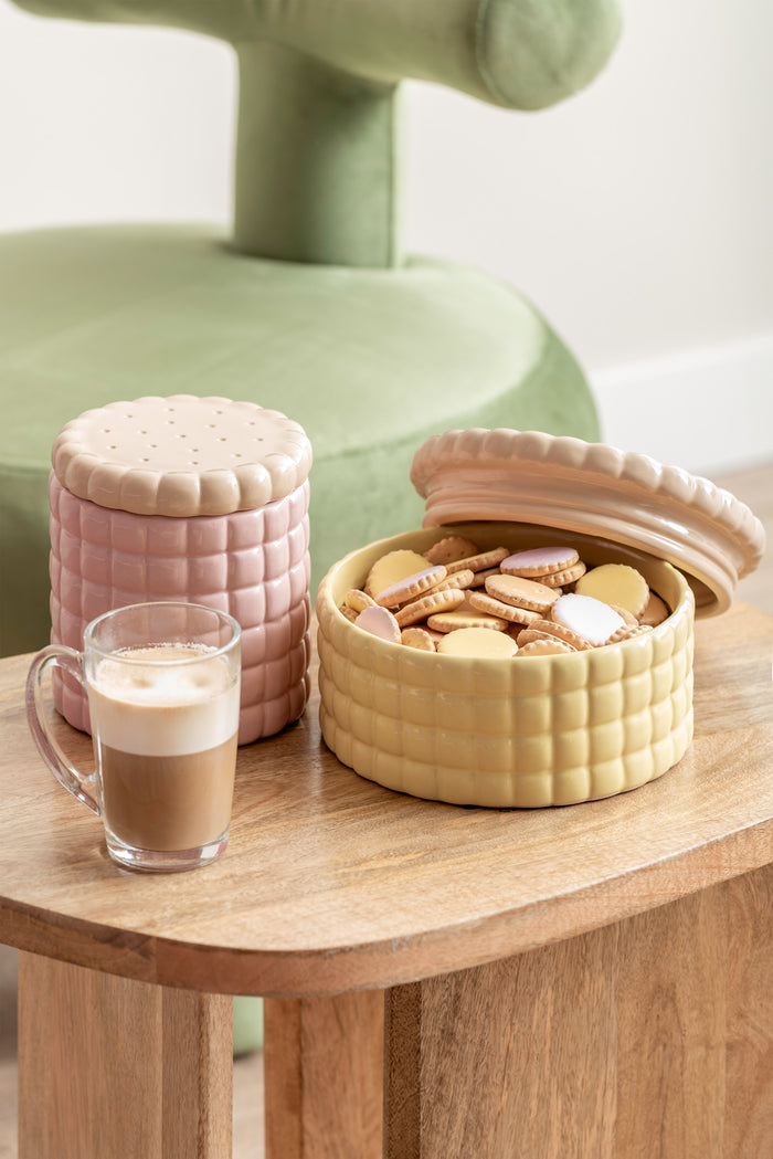 Present Time - Storage Jar Biscuit Box Large - Zacht geel