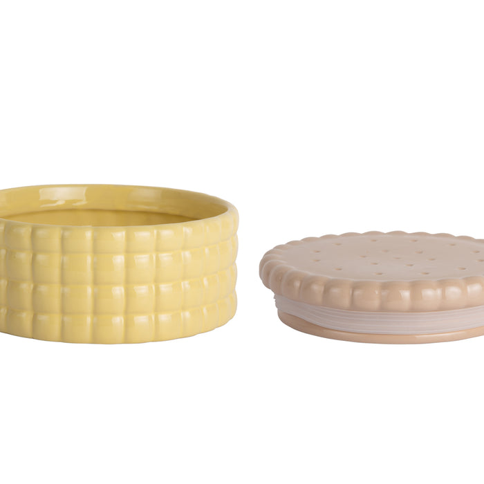 Present Time - Storage Jar Biscuit Box Large - Zacht geel