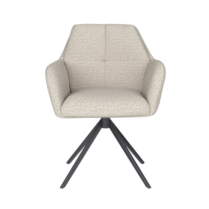 Housecraft Living Pete Eetkamerstoel Draaibaar Metaal Off-White