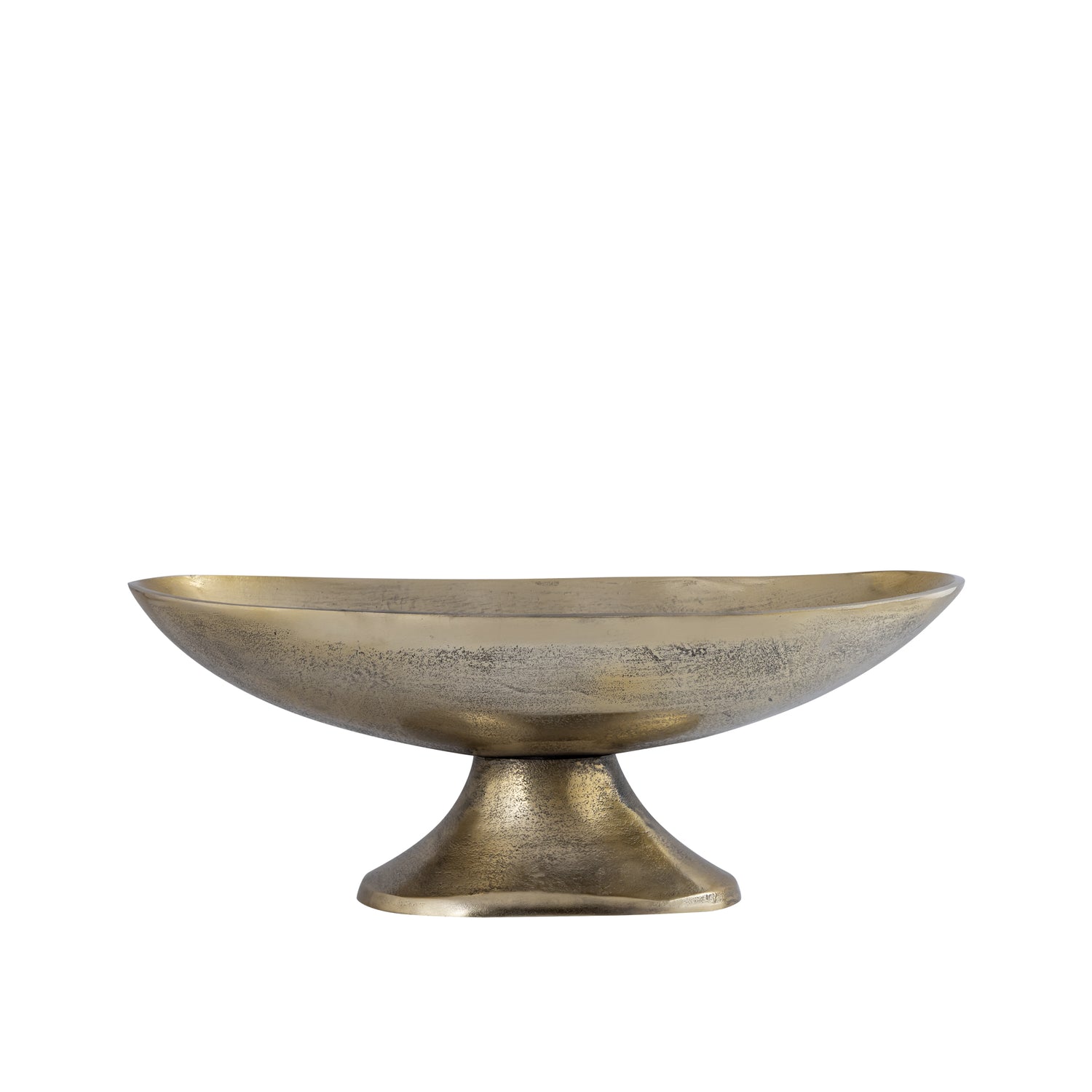 PTMD Loman Gold Casted Alu Oval Bowl On Base S