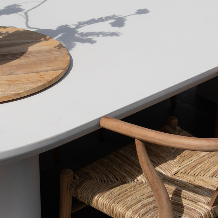 Giga Meubel - Tuintafel Deens Ovaal - Beige Betonlook - 200x100x75cm - Maya