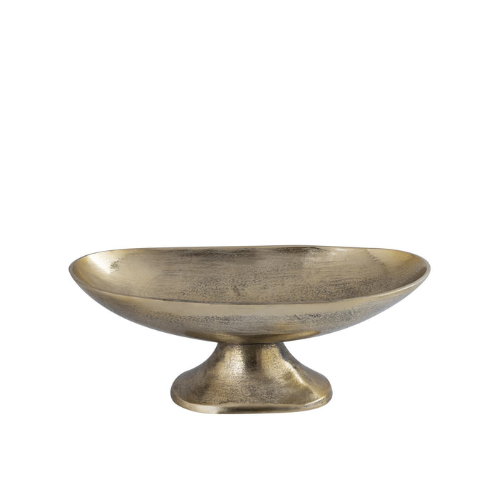 PTMD Loman Gold Casted Alu Oval Bowl On Base S