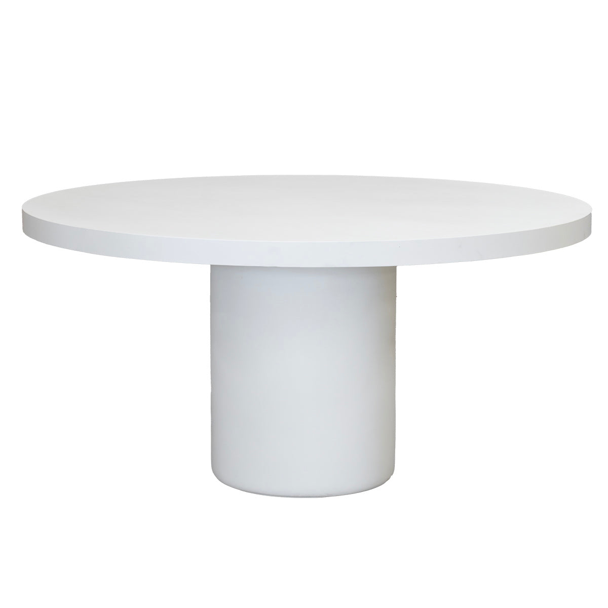 Giga Meubel - Tuintafel Rond 120cm - Wit Eco Composiet - Betonlook - Eden