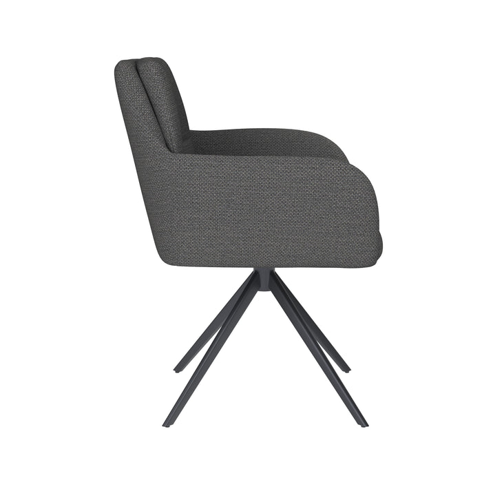 Housecraft Living Pete Eetkamerstoel Draaibaar Metaal Grijs