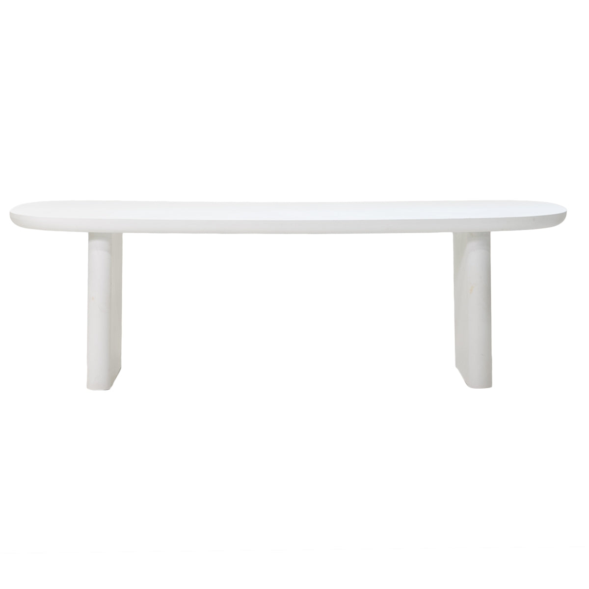 Giga Meubel - Tuintafel Deens Ovaal - Wit Betonlook - 300x100x75cm - Maya