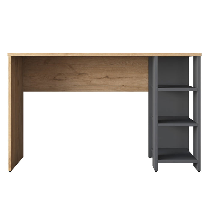 Giga Meubel - Bureau Walnoot|Antraciet Hout - 160x45x161,8cm - Fakili