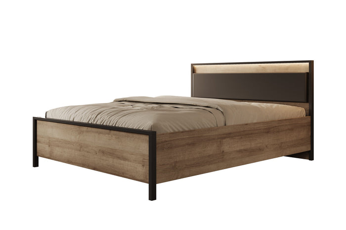 Meubella - Tweepersoonsbed Honduras - Eiken - 160x200 cm