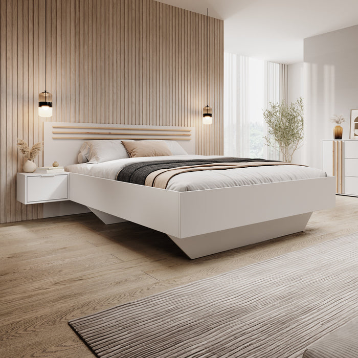 Meubella - Tweepersoonsbed Franklin - Wit - 160x200 cm