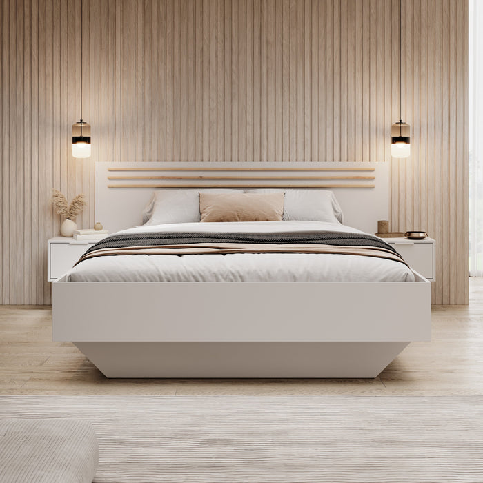 Meubella - Tweepersoonsbed Franklin - Wit - 160x200 cm