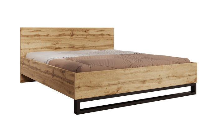 Meubella - Tweepersoonsbed Harlow - Eiken - 180x200 cm