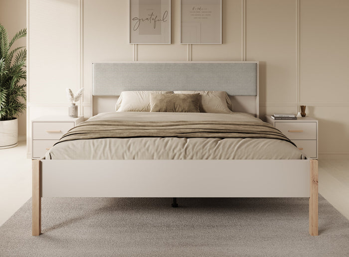 Meubella - Tweepersoonsbed Bahia 2 - Beige - 180x200 cm