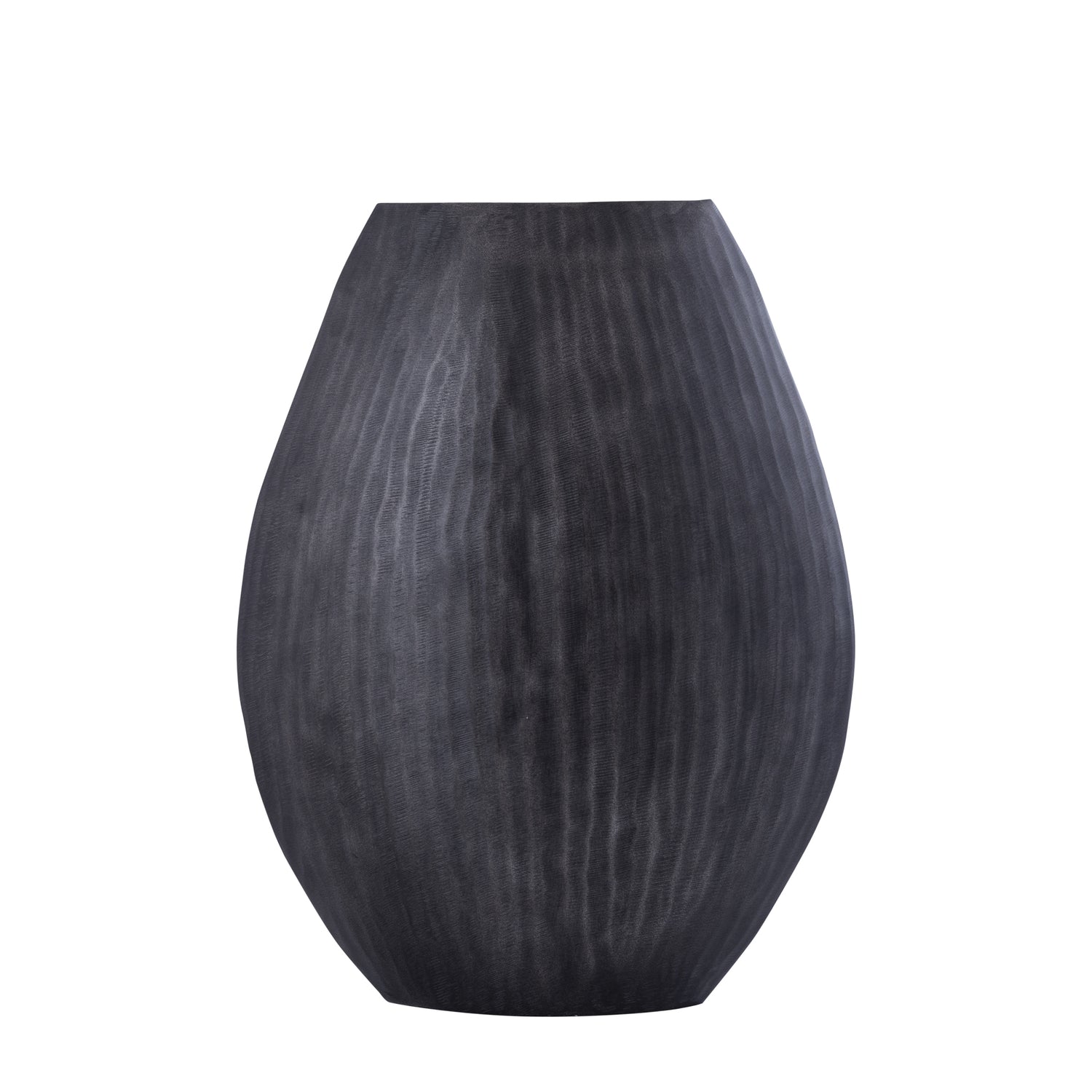 PTMD Jowad Graphite Alu Sheet Pot Ribbed High Oval M