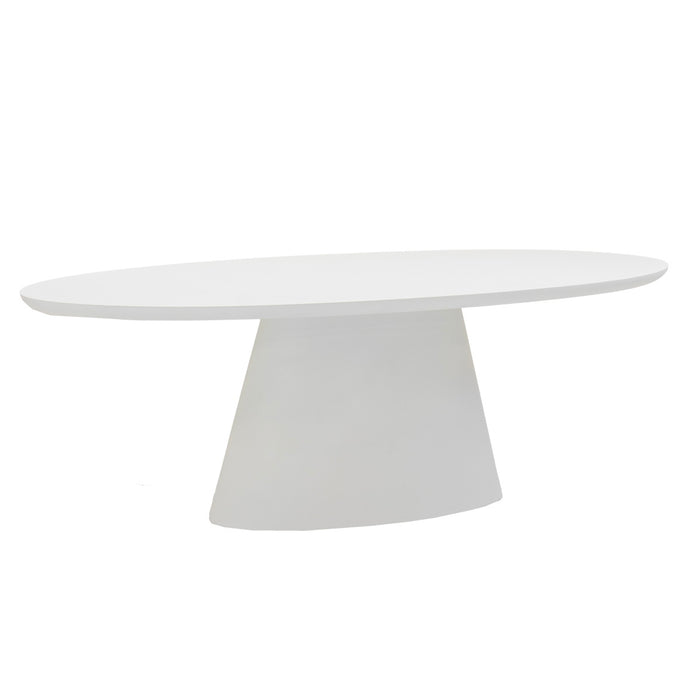 Giga Meubel - Tuintafel Ovaal 160cm - Wit Eco Composiet - Cleo