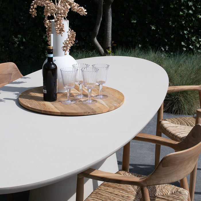 Giga Meubel - Tuintafel Ovaal 300cm - Beige Eco Composiet - Cleo