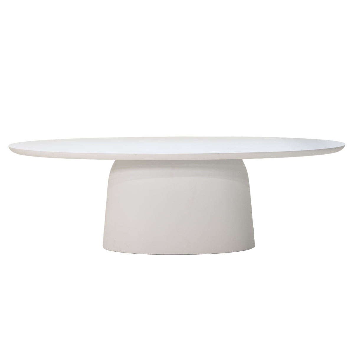 Giga Meubel - Tuintafel Ovaal - Wit Betonlook - 240x110x74cm - Myrna