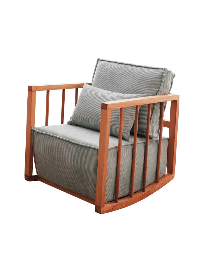 Giga Meubel - Schommelstoel Blauw - 65x71x80cm - Sallanan