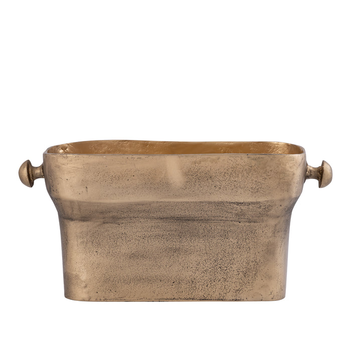 PTMD Conol Gold Casted Alu Table Wine Cooler Oval Shape