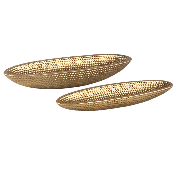 PTMD Kalki Bronze Ceramic Oval Bowl L