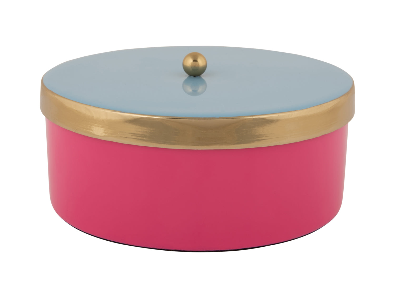 Present Time - Opbergbox Double Funky Medium - Bright pink & Soft blue