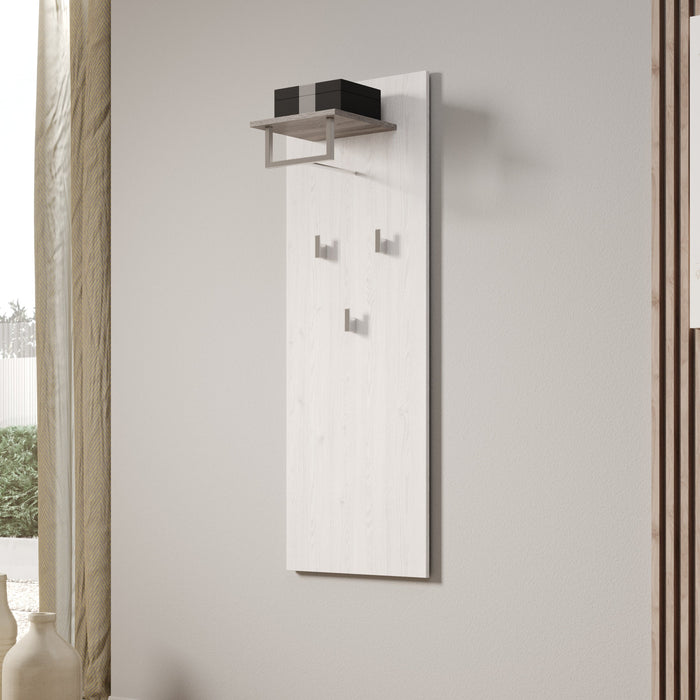 Meubella - Kapstok Linford - Wit eiken - 50 cm