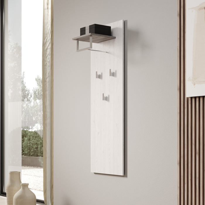 Meubella - Kapstok Linford - Wit eiken - 50 cm