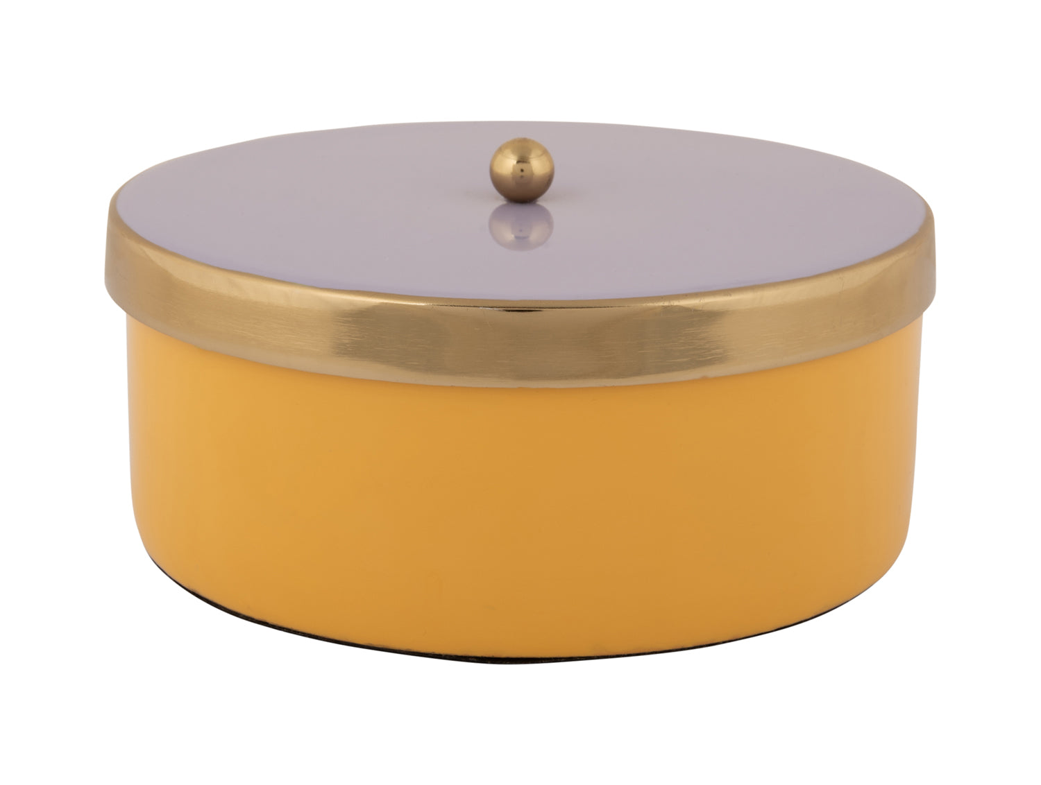 Present Time - Opbergbox Double Funky Medium - Bright yellow & Soft purple