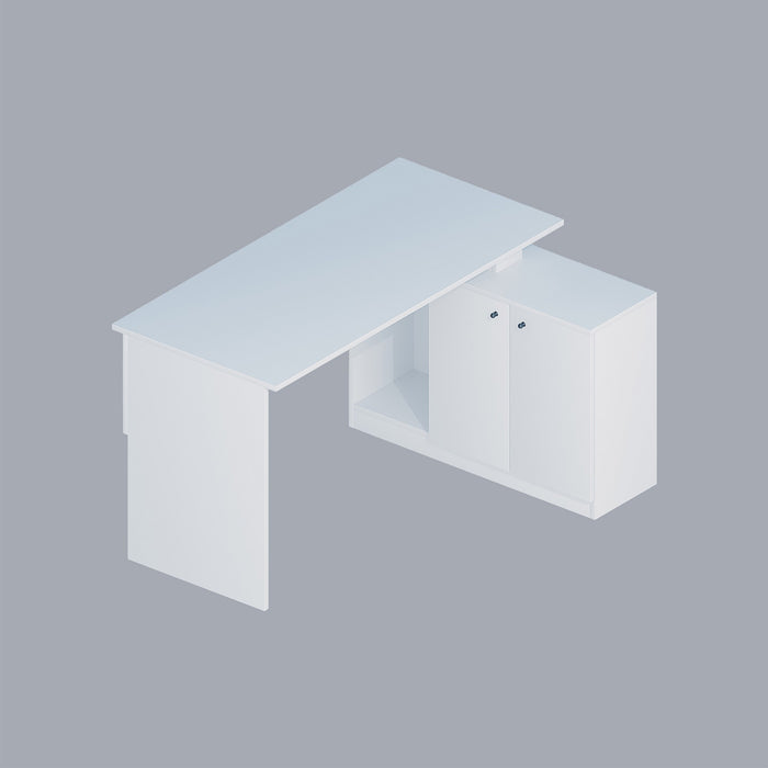 Giga Meubel - Bureau Wit Hout - 130x60x74cm - Basak