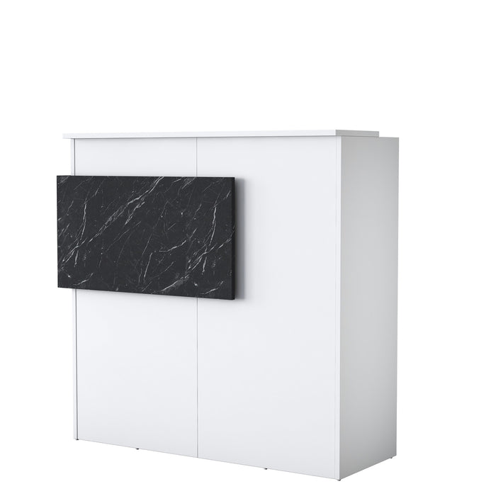 Giga Meubel - Receptietafel Wit Hout - 110x40x110cm - Mut