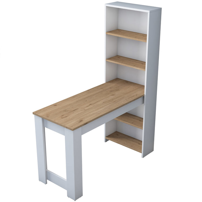 Giga Meubel - Keukentafel Walnoot|Wit Hout - 120cm - Saltepe