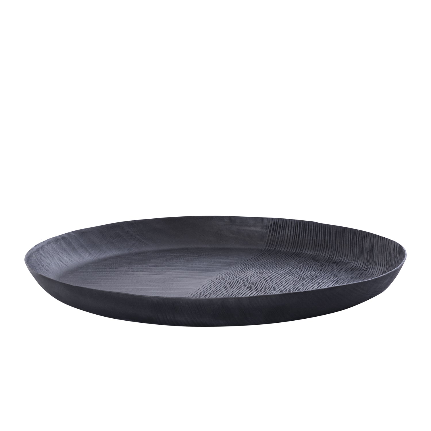PTMD Jowad Graphite Alu Sheet Bowl Ribbed Round L