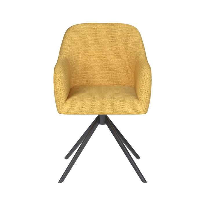 Housecraft Living Otis Eetkamerstoel Draaibaar Metaal Okergeel